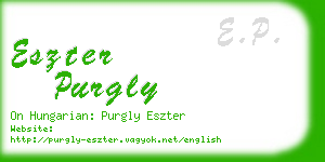 eszter purgly business card